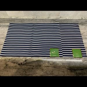Kate Spade - Navy and White Stripe Cloth Placemat - set of 2